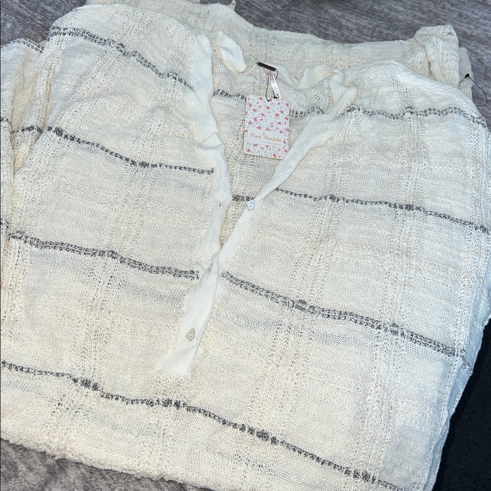 Free People Whispering Winds Grid Knit Kaftan - Picture 3 of 9